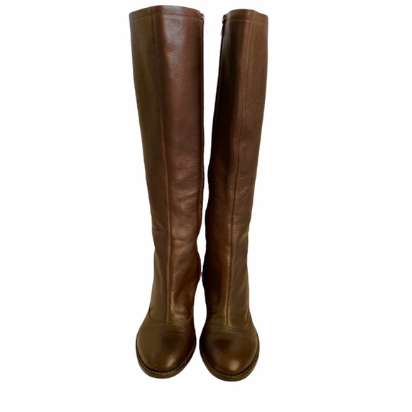 Gianni Bini Leather Heel Riding Boots Zip Up 9.5 - Picture 3 of 8
